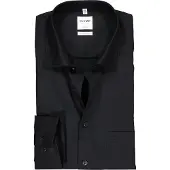 Olymp Luxor Comfort Fit Overhemd zwart, Effen