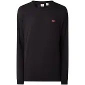 Levi's Shirt 'LS Housemark Tee' zwart