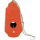 Point-Virgule Vogelhuisje uit bamboevezel oranje