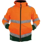 Dassy Malaga Hogezichtbaarheids softshelljas Fluo-Oranje/Flessengroen maat XL heren