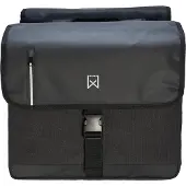 Willex - Dubbele Canvas Bisonyl Tas - 30 Liter - Universele Bevestiging - Zwart/Zwart