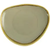Olympia Kiln Driehoekige Borden | Mosgroen | 23cm | 6 stuks
