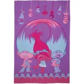 Trolls - Fleece deken - Paars - Trollen - Plaid - 150 x 100 cm.