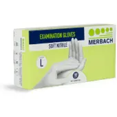 Merbach Soft Nitrile Handschoenen- Wit - 100st