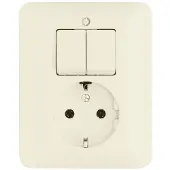 Technim Abb Busch-Jaeger Combi Serieschakelaar + Wcd Ra Inbouw Creme Bj