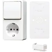 JUNG AP600-combinatieschakelaar wit met RA-bundel - B676AWW