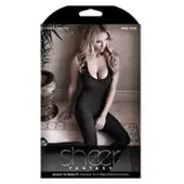 Erotic Treasure Opaque Catsuit - Zwart - One Size
