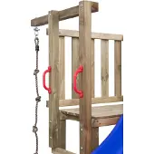 Swingking Speeltoren Mario met klimtouw en glijbaan blauw