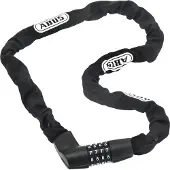ABUS kettingslot Tresor 1385 – cijferslot van gehard staal – 7 mm dikke vierkante ketting – beveiligingsniveau 7 – 110 cm – Zwart