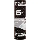 Talbot Torro badminton shuttles Tech 450 wit/rood 6 stuks