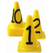 Sportec Genummerde Kegel set van 10 - Geel