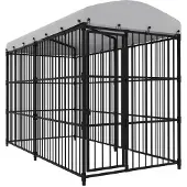 vidaXL Hondenkennel voor buiten met dak 300x150x210 cm