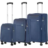 Carryon Air Kofferset Tsa Okoban Registratie En Dubbele Wielen Anti-diefstal Rits Blauw