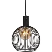 QAZQA Design ronde hanglamp zwart 30 cm - Wire Dos