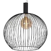 QAZQA Design hanglamp rond zwart 70 cm - Dos