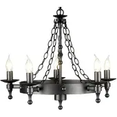 Elstead Lighting LED Kroonluchter | 5X E14 Max 60W | Dimbaar | Graphite Black