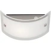 Brilliant Glazen wandlamp Elysee RVS