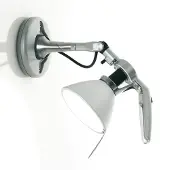 Luce Plan Wandlampe , Fortebraccio, dimbare, Metallic, Woonkamer, Metaal, Designer