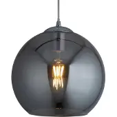 Searchlight Glazen hanglamp Balls Ø 25cm chroom met smoke glas