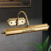Orion Vergulde schilderijlamp Gustav uit messing, 40 cm Gustav, dimbaar, messing / goud, Woon-/ Eetkamer, Messing, Antiek, Wandlamp