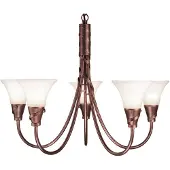 Elstead Lighting LED Kroonluchter | 5X E14 Max 40W | Dimbaar | Copper Patina