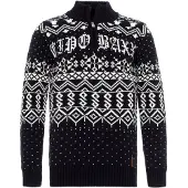 Cipo & Baxx Trui nachtblauw / wit