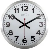 Nextime NE-3999ARRC Wandklok Dia. 35 Cm, Aluminium, Wit, 'Station' Radio Controlled (DCF)