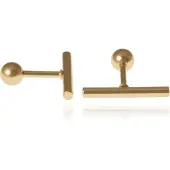 LGT JWLS Staaf oorbellen edelstaal Bar T Goud