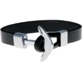 LGT JWLS LGT Jewels leren armband met Stalen Anker