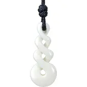 LGT JWLS Tribal Bone kettinghanger Surfer Twisted Infinity White