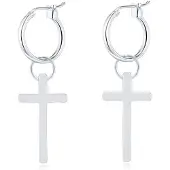 LGT JWLS LGT Jewels Damesoorbellen met Zilveren Kruis
