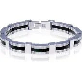 LGT JWLS Mannen armband RVS met Rubber Schakel