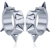 LGT JWLS LGT Jewels Oorringen Edelstaal Spike Zilverkleurig