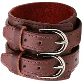 LGT JWLS Bruine leren armband gesp sluiting