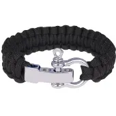LGT JWLS Paracord armband Zwart met Zilver