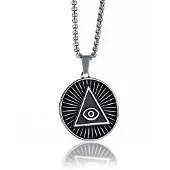 Mendes heren ketting Edelstaal Eye of Povidence