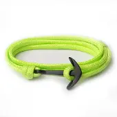 LGT JWLS Anker armband Neon Groen polyester koord