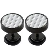 Mendes Jewelry Stud oorbellen Carbon Silver