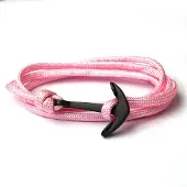 LGT JWLS Anker armband Roze polyester koord