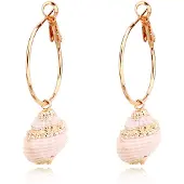 LGT JWLS LGT Jewels Damesoorbellen met Leunende Schelp