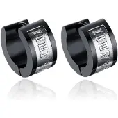 Mendes heren oorringen Roman Numeral Black