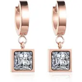 Cilla Jewels Damesoorbellen met Vierkante Zirkonia Steen