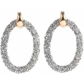 Cilla Jewels oorbellen Crystal Oval Zilverkleurig