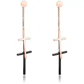 Cilla Jewels Double Cross stud oorbellen