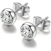 Cilla Jewels oorknoppen Zirkonia Verzilverd staal