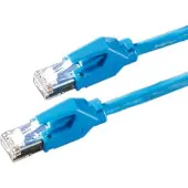 Secomp DÄTWYLER Patchkabel Cat.6 (klasse E) S/FTP, CU 7702, flexibel, LSOH, Hirose TM21, blauw, 1 meter