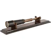 Authentic Models - Telescoop - Bronskleurige - Bekleed met leer - Incl. houten standaard - lengte 54cm