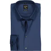 Olymp overhemd blauw Super Slim semi-wide spread boord