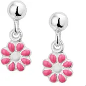 Trendjuwelier huiscollectie TFT Oorhangers Bloem Zilver Glanzend