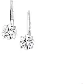 Trendjuwelier huiscollectie TFT Oorhangers Franse Haak Zirkonia Zilver Gerhodineerd Glanzend